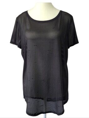 Lululemon Athletica All Love Crew Striped Short Sleeve Semi Sheer Shirt